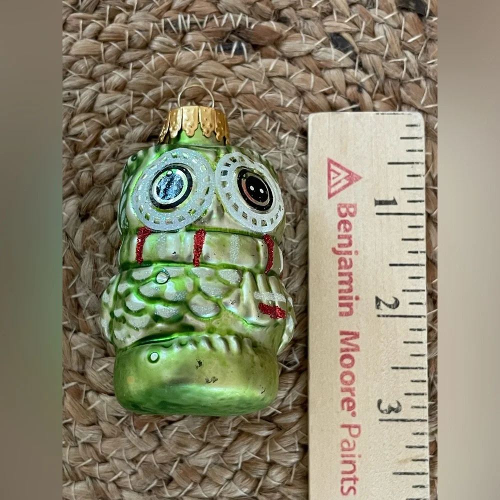SOLD Green Glass Owl Christmas Ornament🎄🦉 - Picture 7 of 7
